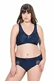 Ulla Popken Damen Entlastungs-BH Kelly, Ohne Bügel, Spitze Bra, Nachtblau, 125C EU