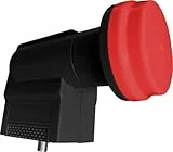 Megasat Diavolo Unicable II SCR 0,1 dB (bis 24 Teilnehmer) – LNB (für bis zu 24 Unicable-Receiver, Unicable I & II Receiver, 0,1 dB) – Schwarz/Rot