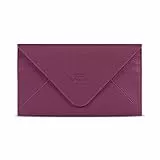 Otto Angelino Schlanke Geldbörsen-Clutch aus echtem Leder – Mehrere Fächer für Geld, Ausweis, Karten, Smartphone, RFID-Blockierung – Unisex