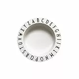 Design Letters Eat & Learn Tritan Tiefe Kinderteller | Taufgeschenke für Mädchen, Baby Geschenk | Babyteller BPA Frei | Ideal als Suppenteller, Snackteller | Esslernteller, Babygeschirr mit Buchstaben