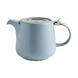 Maxwell & Williams AY0299 Teekanne Hellblau 1200 ml, Serie Tint - Porzellan, Edelstahl klassisch - Sieb