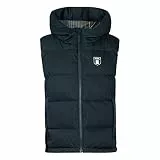 derbe Damen Steppweste Vestholm Big Hood Navy/Phantom dunkelblau/grau - 34