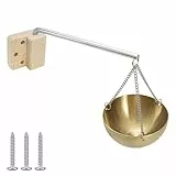 Sporgo Aroma Schüssel Sauna: 12cm Sauna Aromatherapieschüssel Edelstahl Sauna Schale, Saunaschüssel Hängend Sauna Verdampferschale, für Saunaöle, Spa Behandlungen und ätherische Öle - Gold