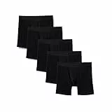 Amazon Essentials Herren Boxershorts aus Baumwolljersey Unterwäsche, 5er-Pack, Schwarz, M