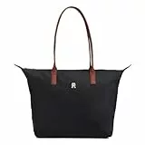 Tommy Hilfiger Womens Popette Tote Handtaschen (1 Stück), Schwarz, Einheitsgröße, Handtaschen