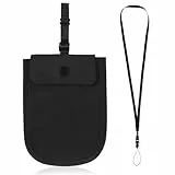 Andibro Reise BH Geldbörse, Versteckte Undercover Reise BH Tasche Anti-Diebstahl BH-Brieftasch mit Verstellbarem Gummiband Waschbare Stash Tasche Geldbeutel für Reisepass Geld Wertsache