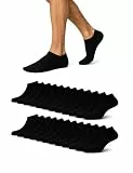 Basic Treasure 12 Paar Schwarze Sneaker Socken Herren 47-49, Baumwolle Sneakersocken, Atmungsaktiv, Kurze Halbsocken Unisex, Schwarze, Weiße oder Graue