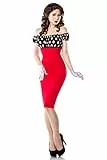 Belsira - Vintage-Pencilkleid - rot/schwarz/wei? - XL