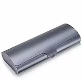 HIFOT Brillenetui hardcase Aluminium, Metall Lesebrillenetui hartschalen schwarz für Damen und Herren