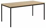 AC Design Furniture Jörn Esstisch, H: 74 x B: 160 x T: 80 cm, Wildeiche Optik/Schwarz, Holz/Metall 1 Stk