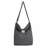 Jiliyote Cord Umhängetasche Damen Groß - Schultertasche Mit Reißverschluss, Cordtasche, Beuteltasche für Mädchen, Schule, Uni, Einkauf, Büro