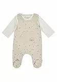 Sterntaler Strampler Set Lucky – 2-teilig – Baby Strampler aus Jersey mit Hund Lucky Stickerei und Langarmbody – bequemer Jungen Zweiteiler ab Geburt - Druckknöpfe im Schritt – Natur – Größe 50