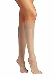 Wolford Damen Matt Fein Kniestrümpfe Satin Touch 20 Knee - Highs 31206, 20 DEN, Gr. Small, Beige (Cosmetic 4273)