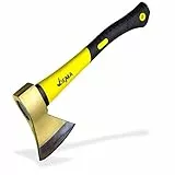 DEMA Beil Spaltbeil 600 g – Fiberglas Stiel 33 cm, Axt, Spaltaxt, Handbeil – robust, langlebig, ergonomisch – für Holz spalten, Garten, Wald, Kaminholz