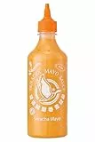 FLYING GOOSE Sriracha Mayoo Sauce, pikante Mayonnaise, leicht scharf, orange Kappe, Würzsauce aus Thailand, vegetarisch, glutenfrei, 1 x 455 ml