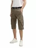 TOM TAILOR Herren 1044708 Bermuda Shorts, 37403-Olive Mesh Print, 34