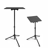 Pyle Laptop Ständer höhenverstellbar – Laptopständer & Projektorständer für Bühne, Büro & Studio, klappbar, robust, 65–100 cm Höhe, für Notebook, Beamer, DJ & Präsentationen