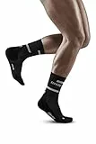 CEP - THE RUN COMPRESSION SOCKS MID CUT für Herren | Mittellange Laufsocken in schwarz mit Kompression | Regenerierende Kompressionsstrümpfe für Männer | Gr. V | XL