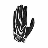 Nike Vapor Jet 9.0 Football Handschuhe – Premium American Football Receiver Gloves – Leichter Grip & Performance Passform, Black/Black/White, M