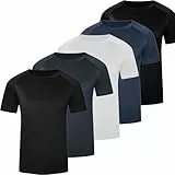 BOOJO 5er Pack Sport Tshirts Herren Sportshirt Kurzarm