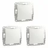 Schneider Electric Asfora EPH5670121D Blindabdeckung, Abdeckplatte, ABS, Weiß (Packung mit 3)