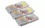Jovi Air Dry Modelliermasse, gebrauchsfertig, lufttrocknend, auf Basis von Feuchtton, 500 g in grau, 3er Pack