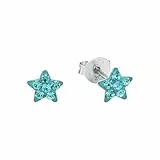 amor Ohrstecker für Mädchen, Sterling Silber 925, Kristallglas Stern