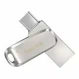 SanDisk Ultra Dual Drive Luxe USB Type-C-Laufwerk Smartphone Speicher 128 GB (Mobiler Speicher, USB 3.2 Gen 1, drehbares Design, 400 MB/s Lesen, USB Laufwerk, automatisches Backup)