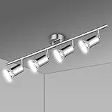 URAQT Deckenstrahler LED, Deckenstrahler 4 Flammig GU10 Strahler Deckenleuchte LED Deckenleuchte 270°Schwenkbar Deckenspots Modern Flurlampe Strahler Deckenspot für Küche Wohnzimmer Schlafzimmer