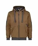 DASSY® Pulse Sweatshirt-Jacke - Größe 3XL - LEHMBRAUN/ANTHRAZITGRAU