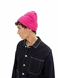 TOM TAILOR Denim Herren Basic Strickmütze 1033776, 30601 - Pure Magenta, ONESIZE