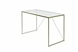 Jahnke Glasschreibtisch Glam Desk KLARGLAS/Gold
