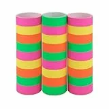 Idena 30559 - Neon Luftschlangen, 3 Rollen mit je 9 Abrissen, aus FSC-zertifiziertem Papier, als Party Deko oder zum Geburtstag