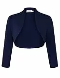 Clearlove Maßgeschneiderte 3/4 Hülse Bolero,Dunkelblau-Upgrade,XXL
