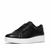 Fitflop Damen Rally Crystal-Trim Leather Sneakers Sneaker, Schwarz, 40 EU
