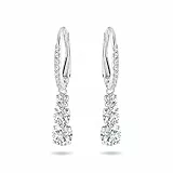 Swarovski Stilla Attract Trilogy Ohrringe, Weiss, Rhodiniert