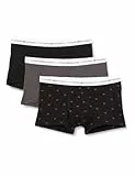 Tommy Hilfiger Herren 3er Pack Boxershorts Trunks mit Logobund, Mehrfarbig (Black/Dk Ash/Pink Flag), XL