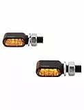 HIGHSIDER Motorrad LED Blinker Little Bronx, E-geprüft, (2er-Pack) (Schwarz)