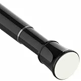 Venwemong Vorhangstange Ohne Bohren Spannstange Teleskopstange Vorhang für Badezimmer, Fenster, Kleiderschrank Schwarz 185-250 cm
