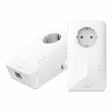 STRONG AV1000Mbit/s Powerline Adapter Set, HomePlug AV2 Powerline Internet Erweiterung, Plug & Play, EIN Knopf Sicherheit, Energiesparmodus, Gigabit LAN Ports, ideal für TV, PC, Gaming Konsole