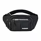 Bauchtasche Hüfttasche Herren Damen: Klein Gürteltasche Sport Bum Hip Bag Männer Frauen Waist Fanny Pack Klein Festival Bumbag für Outdoor Reise Wandern Hundetraining (Schwarz)