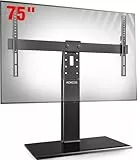 AOKCOS TV Standfuss TV Ständer Schwenkbar Höhenverstellbar für 32-75 Zoll Fernseher bis zu 50 KG, Höher 834mm Universal TV Standfüße Fernsehständer Max VESA 600x400 mm