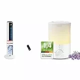 Levoit 20dB sehr leiser Turmventilator, 26W Ventilator mit DC Motor+Dual 150-3L Luftbefeuchter mit Nachtlicht