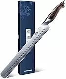HOSHANHO Schinkenmesser 30cm, Japanische Fleischmesser Profi Messer, Extra Scharfe Edelstahl Tranchiermesser, Brisketmesser für Fleisch und BBQ mit Ergonomischem Griff