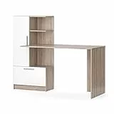 Vicco Schreibtisch Tomy, Arbeitstisch für das Büro, Sonoma/Weiß, 150 x 59 cm