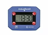 cartrend Digitale Parkuhr fürs Auto, elektronische Parkscheibe mit KBA-Zulassung, automatische Ankunftszeit, mit Display, zuverlässig, inklusive Batterie und 3M Klebepads