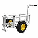 Pro Tackle Angler Handwagen Trolley - Stabiler Aluminium Transportwagen für Angler, Strand und Freizeit