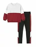 PATPAT Bekleidungssets für Mädchen: Teenager Sweatshirts mit Pants Set für Herbst Winter, Lässige Mode Kind Pullover Set Kinder Sport Geschenk, Rot 7-8 Jahre 122-128 CM