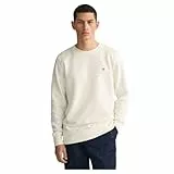 GANT Herren Reg Shield C-neck Sweatshirt, Eggshell, M EU