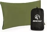 REDCAMP 30x40/50cm Camping Kopfkissen Komprimierbar, Campingkissen Weich Leicht, Reise Kissen Cover Pillow Outdoor, Kleines Kissen Blau Rot Grau Grün Mehrweg… (Armeegrün)